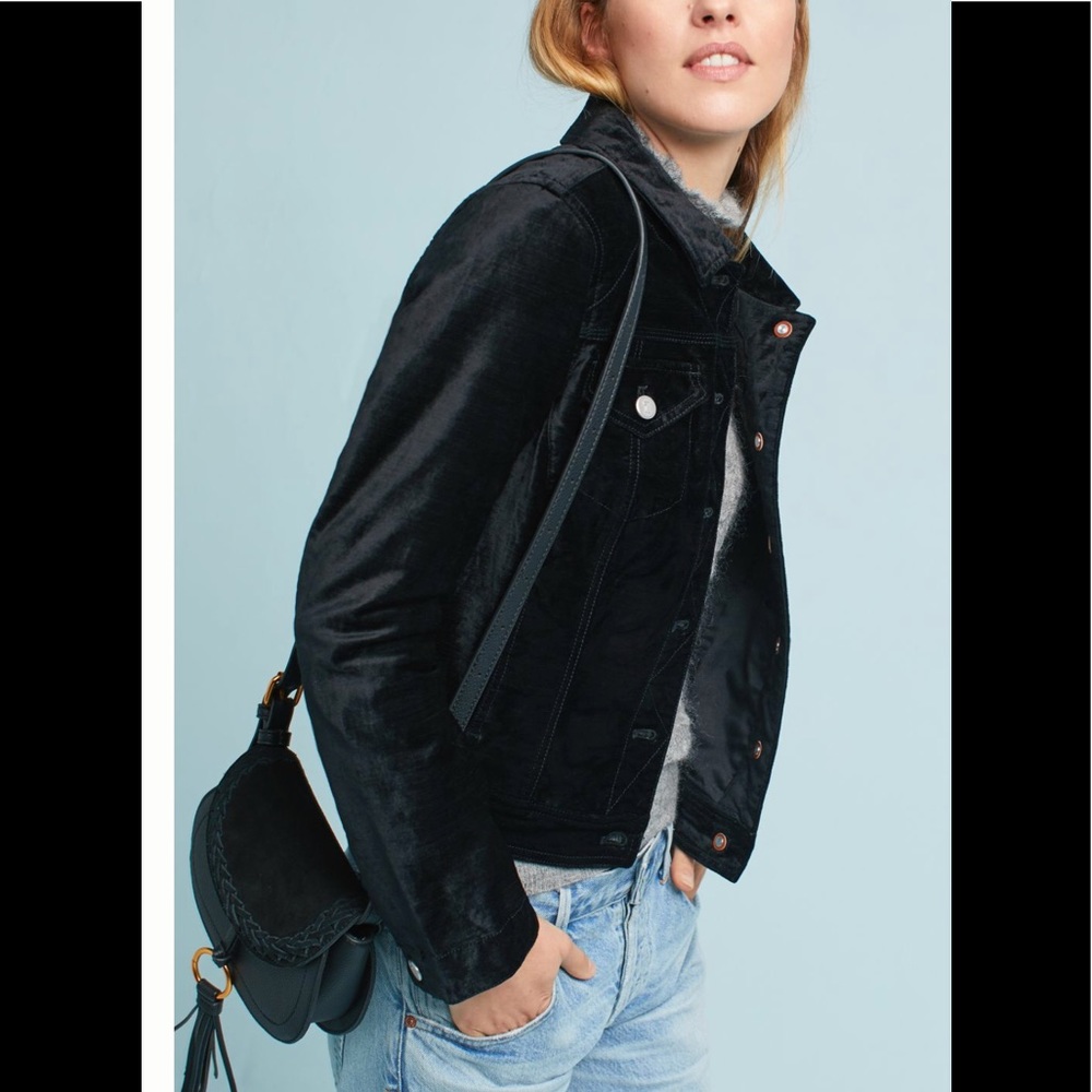 Anthropologie Classic Velvet Jacket